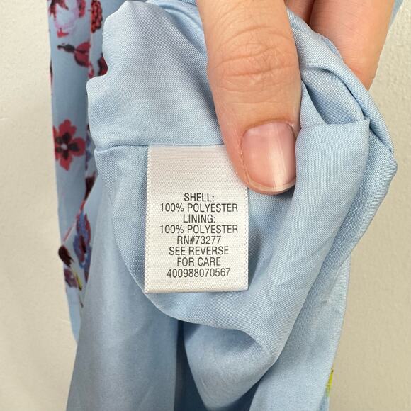 Princess Vera Wang Juniors Blue Floral Double Slit Strappy Maxi Dress - Picture 10 of 11